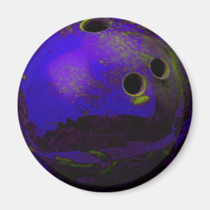 Blå Bowling Ball Anpassa den Magnet