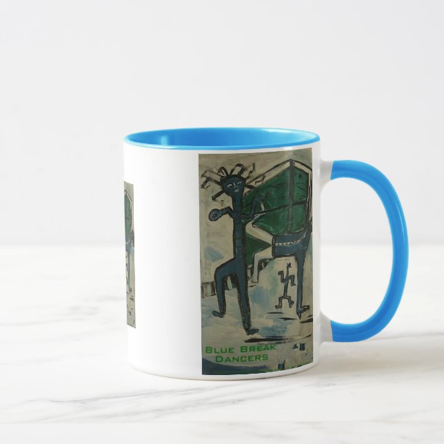 blå breakdansare mugg (Höger)