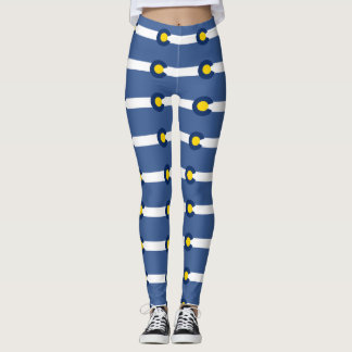 Blå brev C Colorado flagga leggings