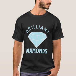 Blå briljant Diamant T Shirt