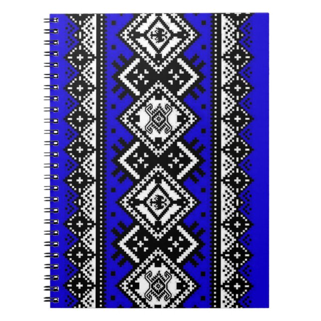 Blå Broderi Anteckningsbok (Framsidan)