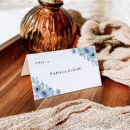 Blå Bröllopsplatskort Mall