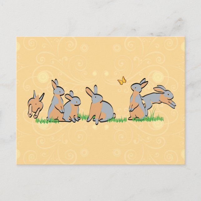 BLÅ BRUNA I GRÄSET VYKORT (Framsida)