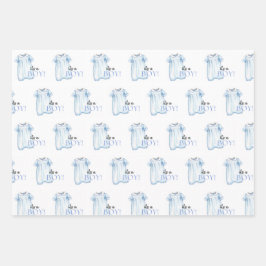 Blå bubbelformad Papper plattformad Lakan-uppsättn