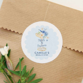 Blå bubbelMöhippa Runt Klistermärke