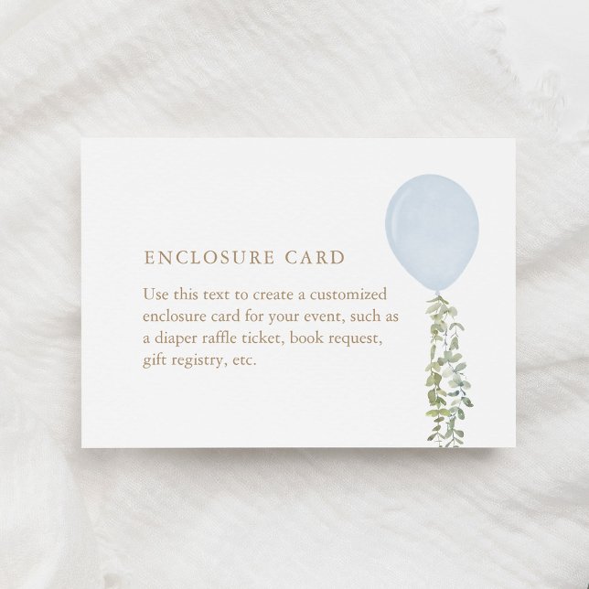 Blå bubbla Eucalyptus Boy Shower-hölje Tilläggskort (Skapare uppladdad)