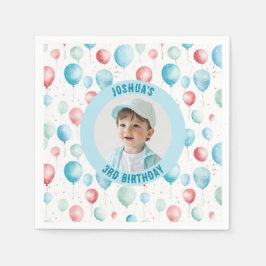 Blå bubblor Barns födelsedag-foto Pappersservett