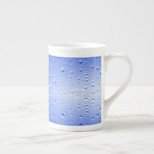 Blå bubblor benporslin mugg