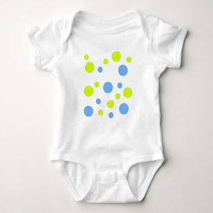 Blå bubblor i lycklig Funky Gult Tee Shirt