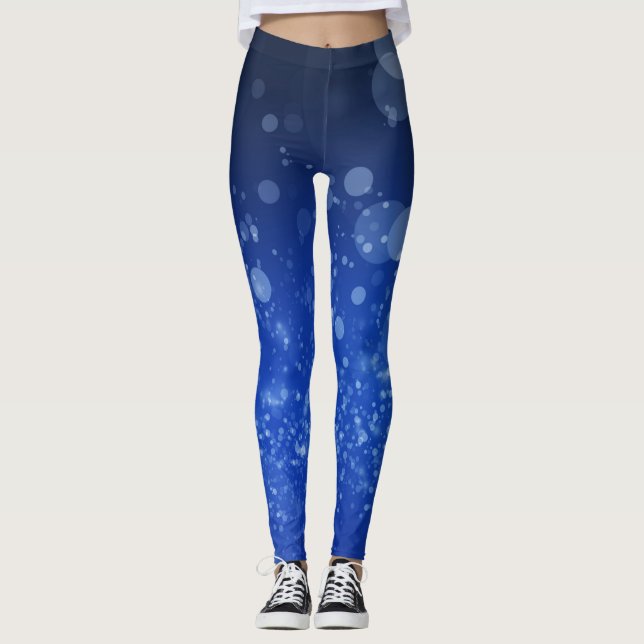 Blå Bubblor Leggings (Framsida)