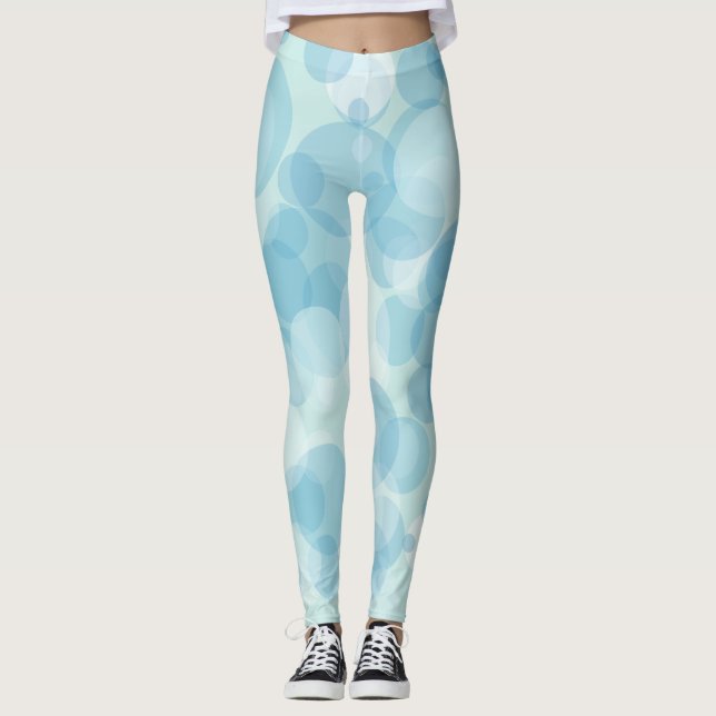 Blå bubblor leggings (Framsida)