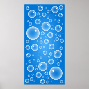 Blå bubblor poster