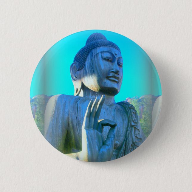 blå buddha knapp (Framsida)