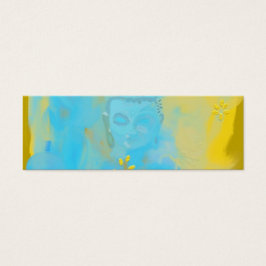 blå buddha litet visitkort