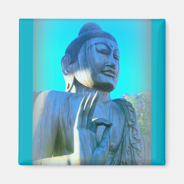 blå buddha magnet (Framsidan)