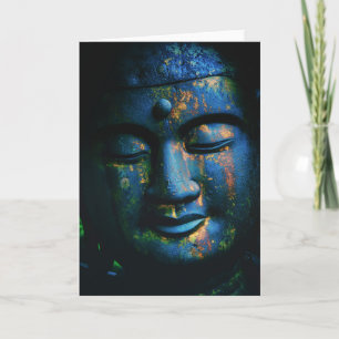 Blå Buddha om fred Kort