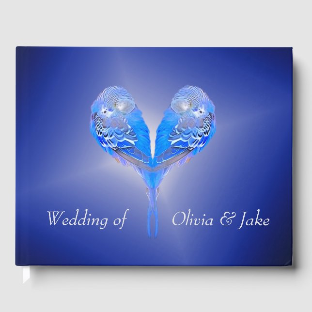 Blå budgie gästböcker (Framsida)