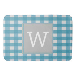 Blå buffalo Play Monogram Bath Mat Badrumsmatta