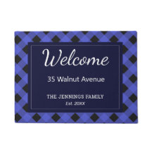 Blå Buffalo Rutig Randig Mönstrad Personlig