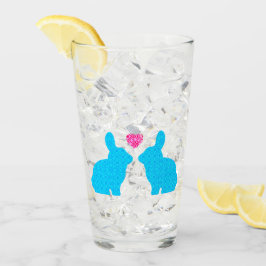 Blå bunnies och Rosa Heart Glaskopp