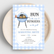 Blå Burger BBQ Baby Shower