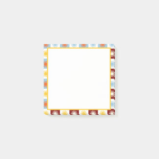 Blå burgunder solstrålning klisterlapp notisblock post-it block