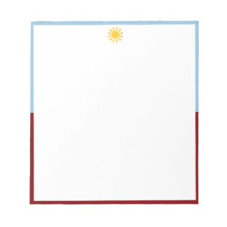 Blå Burgundy Sunburst Notepad Anteckningsblock