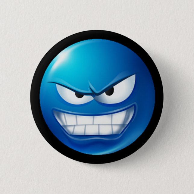 blå busemojis knapp (Framsida)
