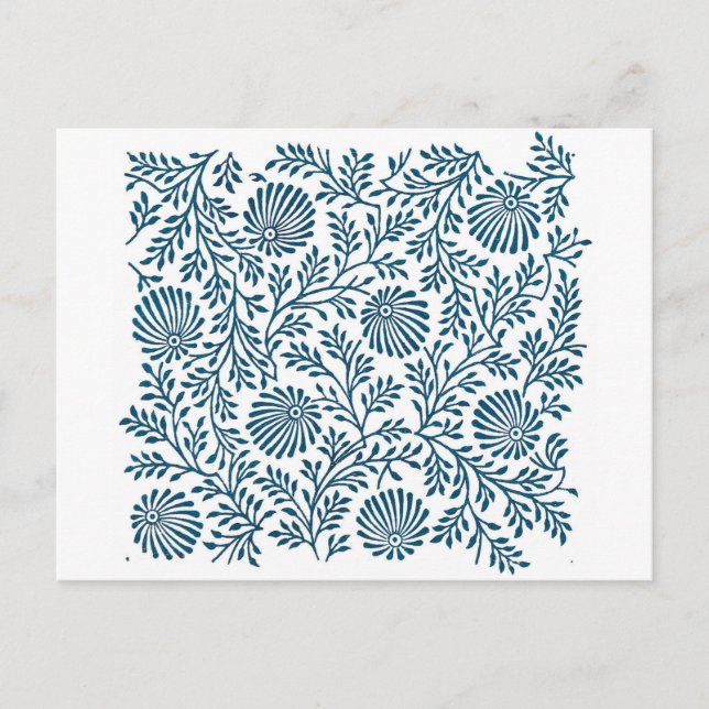 blå buske vykort (Framsida)