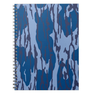 Blå Camo Military Mönster Blue Camouflage Anteckningsbok