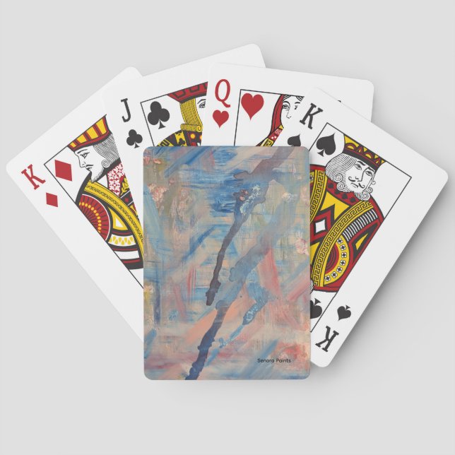 Blå  casinokort (Baksidan)