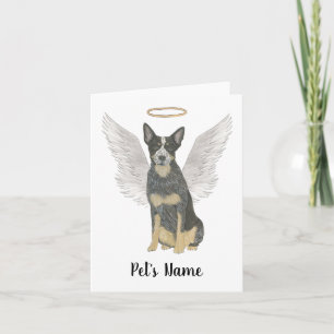Blå Cattledog Heeler Sympati Minnesmärke Kort