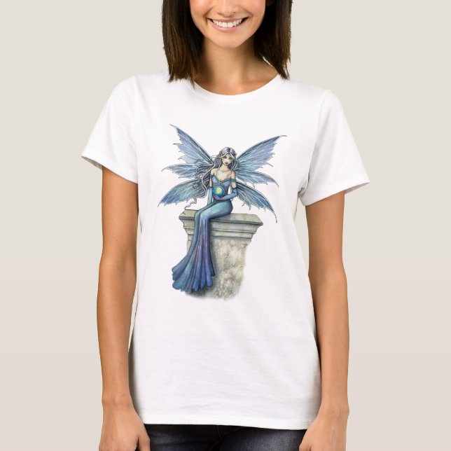 Blå Celeste Gotisk Fe T-shirt (Framsida)