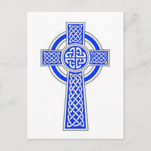 Blå celtic kor-design vykort