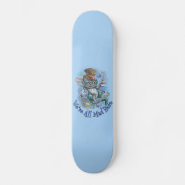 Blå Cheshirekatt Mini Skateboard Bräda 18,5 Cm