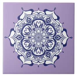 Blå china. Vad ser du? Kakelplatta