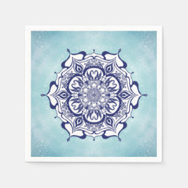 Blå Chinan Stil med varelser Pappersservett