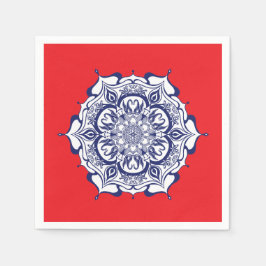 Blå Chinan Stil med varelser Pappersservett