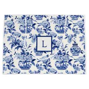 Blå Chinoiserie Monogram
