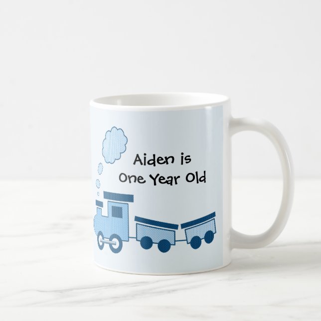 Blå Choo Choo Tåg Kaffemugg (Höger)