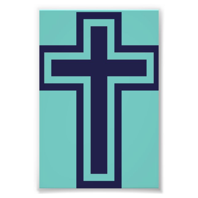 Blå Christian kor, olika varianter Fototryck (Framsidan)