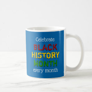Blå Christian Scripture SVART HISTORISK MÅNAD Kaffemugg