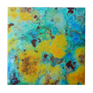Blå Chrysocolla Jasper Kakelplatta
