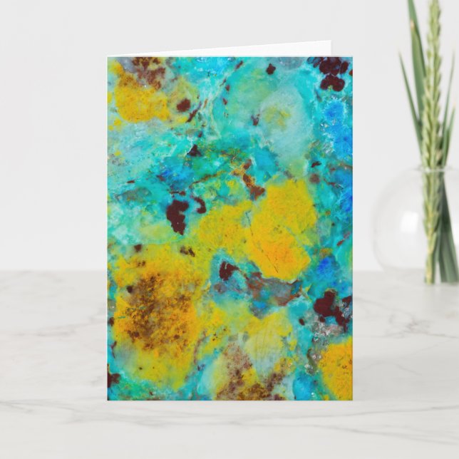 Blå Chrysocolla Jasper Kort (Framsida)