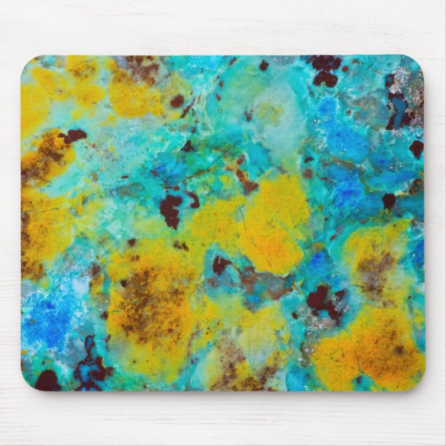 Blå Chrysocolla Jasper Musmatta (Framsidan)