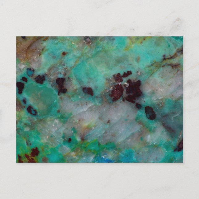 Blå Chrysocolla Jasper Vykort (Framsida)