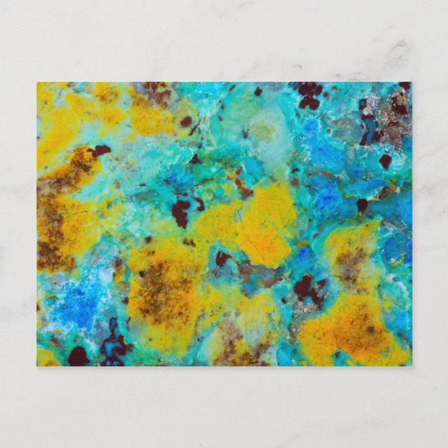 Blå Chrysocolla Jasper Vykort (Framsida)