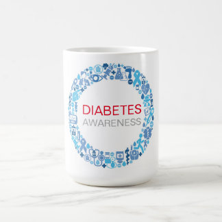 Blå cirkel för diabetesmedvetenhet kaffemugg