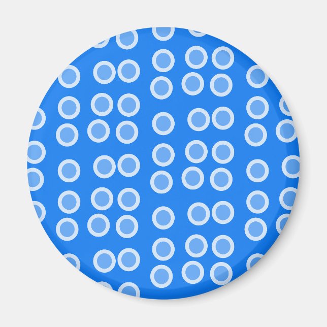 Blå cirklar magnet (Framsidan)