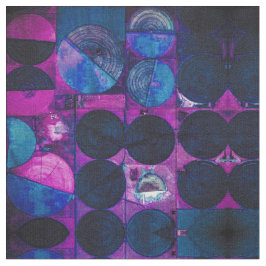 Blå cirklar med 369 Abstrakters struktur Tyg